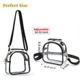 thumbnail image 3 of Cartera transparente para mujer, bolsa transparente aprobada por el estadio, bolso transparente transparente (negro) oso de fresa Electrónica, 3 of 6