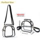 thumbnail image 3 of Cartera transparente para mujer, bolsa transparente aprobada por el estadio, bolso transparente transparente (negro) Sincero Hogar, 3 of 7
