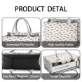 thumbnail image 4 of Large Capacity Tote Bag,White Buffalo Pattern Handbag Fashion Luxury Tote Bag,15.7"x13"x 5.1" Inches,Laptop Compatible, 4 of 6