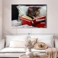 thumbnail image 2 of Elephant Stock Late Night Thriller Wall Art - Horizontal Canvas Wall Art - Living Room Wall Decor - Humor Canvas - Red And White Decor By Lucia Heffernan - 48" x 32", 2 of 8