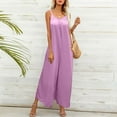 thumbnail image 2 of Lilgiuy Women's Fashion Summer Comfortable Casual Belt Sling Sleeveless Jumpsuit Pink 4(S) Dresses for 2022, 2 of 5