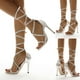 thumbnail image 1 of Tacones de aguja de verano para mujer, sandalias sexis con correa de diamantes de estilo romano informal exquisito, zapatos de cristal para escenario Wmkox8yii  hfjk2716, 1 of 9