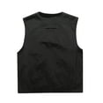 thumbnail image 3 of safuny Cargo Vest Tops for Mens Zipper Jacket Open Front Outwear Tanks with Pockets Solid Vintage v neck Blouses Black L, 3 of 8