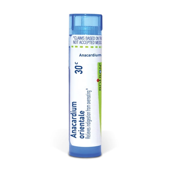 Boiron Anacardium Orientale 30C, Homeopathic Medicine for Indigestion From Overeating, 80 Pellets