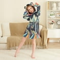 thumbnail image 3 of FORMRS Niños Bathrobe Unisex Hooded Robe Soft Plush Pajamas Sleepwear, Size 2-3T, Evening Mountain Road, 3 of 7