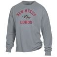 thumbnail image 2 of Men's ComfortWash Gray New Mexico Lobos Garment Dyed Long Sleeve T-Shirt, 2 of 3