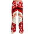 thumbnail image 2 of UDAUDU Women's Christmas Pajamas Pants Funny Cute Print Lounge Pants Elastic Waist Loose Fit Fall Pajama Pants M, 2 of 6