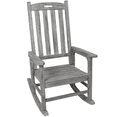 thumbnail image 6 of Tcbosik Outdoor Oversized Rocking Chair, Wood Porch Rocker with High Back for Adults, Lounge Chair for Garden, Lawn, Balcony, Backyard, Light Gray, 6 of 10