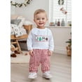 thumbnail image 5 of Miaouyo Toddler Baby Boys Girls Christmas Fall Outfits 6 12 18 24 Months 2T 3T 4T Long Sleeve Embroidery Tops and Plaid Pants Set, 5 of 9
