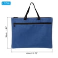 thumbnail image 2 of Unique Bargains 15.7x11.8' Document Bag, Oxford Waterproof 2 Compartment Handheld Zipper File Handbag Briefcase Light Blue, 2 of 5