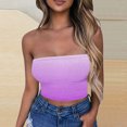 thumbnail image 3 of Tube Top for Women, Sleeveless Strapless Solid Color Polyester Top with Elastic Band, Regular Length, Black L, 3 of 8