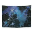 thumbnail image 5 of Creowell  Starry Night Sky Tapestry Rustic Wall Art Stars Landscape Magic Dark Blue Fantasy Galaxy Pine Tree Nature Wild Wall Hanging Bedroom Living Room Dorm Decor Fabric 40x30inch, 5 of 6