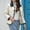 White, variant on DYTTDG Women's Outdoor Warm Jacket Casual Trendy Button Pocket Short Coat Hoodless Jacket Great Gifts for Less