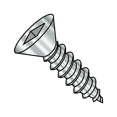 

8-15X3/4 Square Flat Self Tapping Screw Type A Fully Threaded 18-8 Stainless Steel (Pack Qty 4 000) BC-0812AQF188