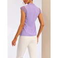 thumbnail image 3 of INSPIRE CHIC Women's V Neck Sleeveless Basic Work Blouse Top XL Purple, 3 of 6