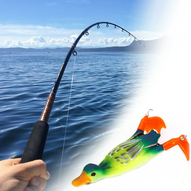 Grofry 10.5g 9.5cm Fishing Lure Duckling Double Propeller Silicone