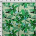 thumbnail image 4 of oneOone Velvet Forest Green Fabric Tropical Lily Floral Fabric For Sewing Printed Craft Fabric By The Yard 58 Inch Wide, 4 of 7