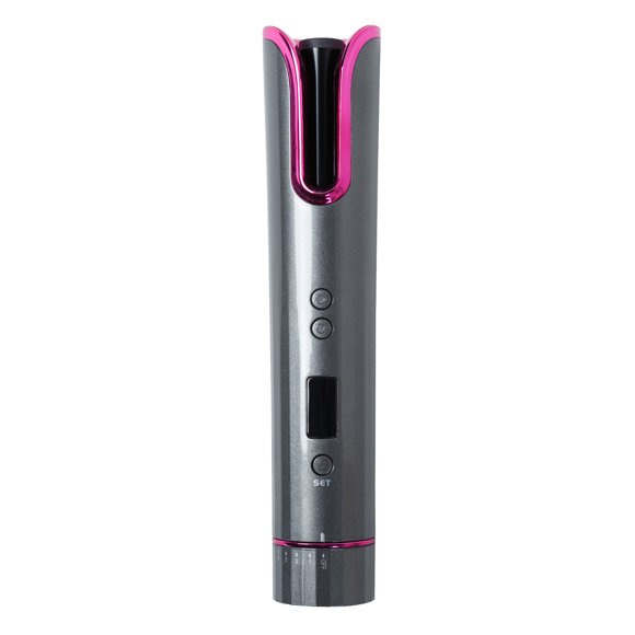Yeacher Cordless Auto Hair Curler Automatic - Hair Curling Iron Rechargeable Auto Hair Curler with 4 Temperature & 6 Timer Settings LCD Display Rotary On/Off Switch, Portable Curling Wand Styling To