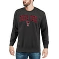 thumbnail image 3 of Men's Colosseum Charcoal Texas Tech Red Raiders Arch & Logo Crew Neck Sweatshirt, 3 of 4