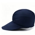 thumbnail image 3 of HONHUZH Summer Hats Womens Twisted Ruched Open Top Sun Visor Hat Ponytail Hole Summer Sports Cap, 3 of 4
