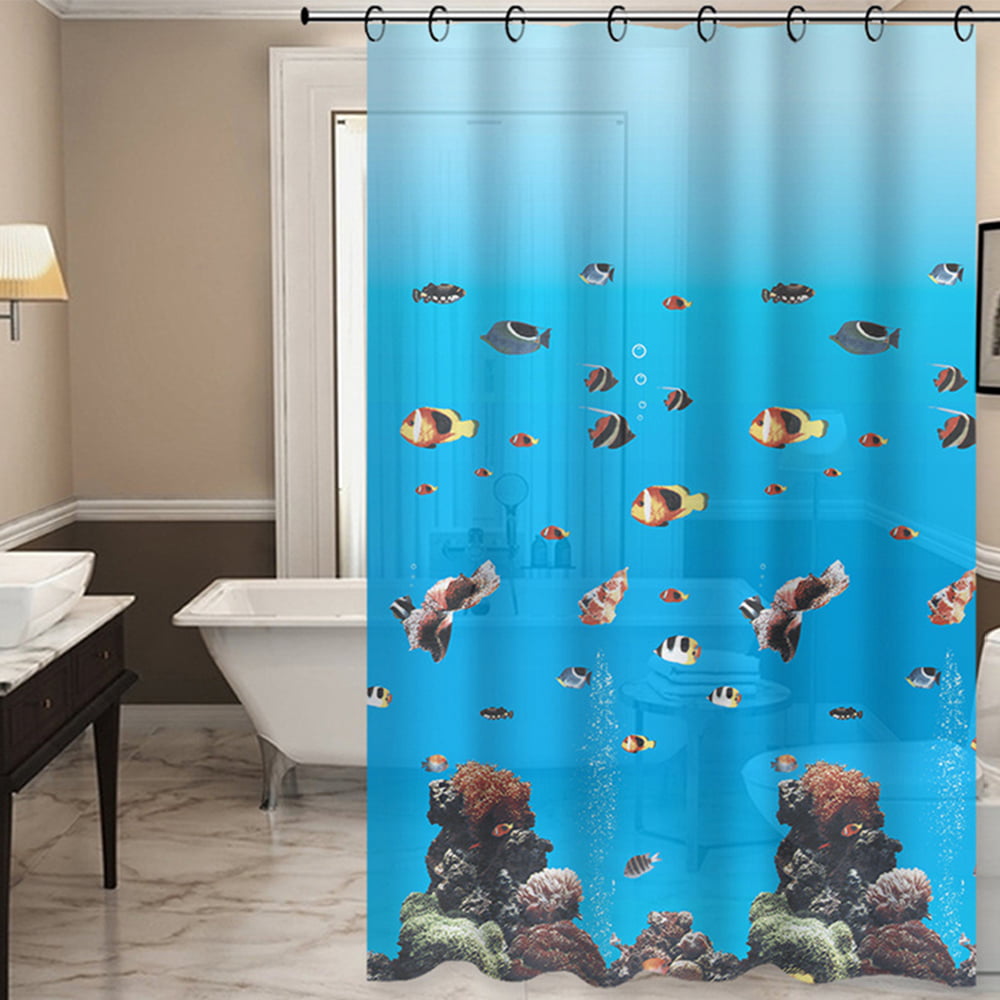 71x71inch Water-resistant Fabric Shower Curtain Bathroom Decor with Hooks 