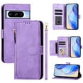 thumbnail image 2 of Google Pixel 8 Pro 5G Case ,Zipper Handbag Wallet Leather Cover with Crossbody Detachable Lanyard Strap, 2 of 5