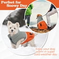 thumbnail image 2 of QBLEEV Dog Winter Coat Cold Weather Dog Warm Vest Jacket Coat,Orange Splicing Pet Reflective Winter Clothes Tooling Style for Small Medium Large Dogs, 2 of 7