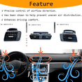 thumbnail image 4 of Left Drive Side Ac Vent Air Conditioner Outlet Carparts For Passat CC 2009-2012 For Volkswagen Passat B7 2011-2015 Dashboard Climate Control Air Vent Bezel Pane Replacement 3AB 819 701A-black-Left, 4 of 6