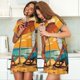 thumbnail image 4 of Easygdp Vintage Beach Sunset Camisón de manga corta para mujer, informal, estampado, 4 of 6