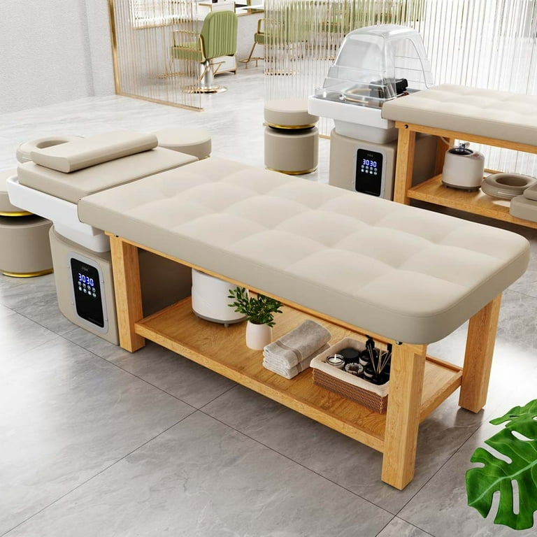 Stationary Head Spa Massage Table with Water Cycle Fumigation