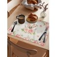 thumbnail image 3 of Easter Placemats Set of 4 Bunny Rabbit Ears Place Mats for Dining Room Dinner Table Spring Flower Floral Washable Table Mats Kitchen Decorations, 3 of 6