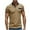 Khaki, variant on Wyobmus Denim Shirt for Men Stretchy Turndown Collar Short Sleeve Shirt Outdoors Button Up Casual Blouse Tops Black