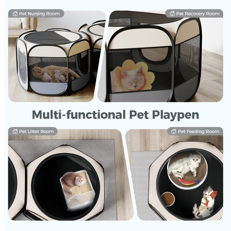 DOMIPET 2-in-1 Pop Up Cat Playpen With 2 Doors photo 5