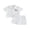 White, variant on Toddler Baby Boy Little Brother Outfit Infant Baby Boy Summer Clothes Little Bro Letter Embroidery Pocket Collar Short Sleeve Button Down Shirts Elastic Waist Shorts 2Pcs Clothes Set