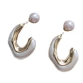 thumbnail image 3 of Pendientes Bai Jin nuevos con perlas ligeras y forma especial, pendientes y pendientes, 3 of 7