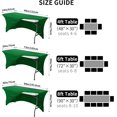 thumbnail image 4 of GFDYREE Spandex Tablecloth 6FT Stretch Table Cover Fitted Rectangular Tables, Universal Stretch Patio Table Cloth for Wedding, Banquet, Party and Event（Forest Green, 6FT, 4 of 7