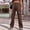 Coffee, variant on Women Casual High Waisted Cargo Pants Wide Leg Casual Denim Trousers Pocket Cargo Jeans Women's Sweatpants Pants for Women Casual plus Size Womens Convertible Pants Casual Beach Pants Petite Pant