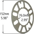thumbnail image 3 of Wheel Accessories Parts Set of 2 Universal Wheel Spacers Fit 4 or 5 Lugs Hub P.C.D. 100MM to 120MM (4x100, 5x100, 5x105, 5x110, 5x114.3, 5x112, 5x120), 3 of 5