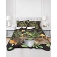 thumbnail image 3 of Green Frog Twin Size Down Alternative Comforter, Lightweight Comforter Quilt Bedding Set with Pillow Shams Butterfly Plant Flowers Mushroom Coffee Brown All Seasons Bed Comforter Duvet Insert 68"x86", 3 of 7