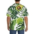 thumbnail image 5 of Naloa Watercolor Green Tropical Men's Loose Fit Cuban Collar Short-Sleeve Shirt with Button-down and Chest Pocket for Everyday Wear Outings - 4X-Large, 5 of 7