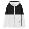 thumbnail image 3 of Girls Boys Hoodie Colorblock Zipper Hoodie Oversized Hoodie for Girls Winter Clothes Cute Teen Girls Outfits 3-4 Years, 3 of 3