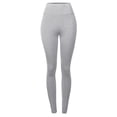 thumbnail image 1 of A2Y Women's Cotton Full Length Waistband High Waist Knit Leggings Heather Grey S, 1 of 5