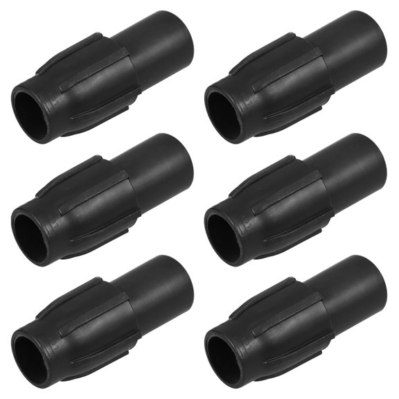 Broom Rod Adapter for Extension Poles Black Plastic Set of 6pcs for Daily Use Cleaning Tools