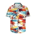 thumbnail image 4 of Blusa y camisa de manga corta con cuello vuelto para hombre, blusa informal con botones y estampado hawaiano, blusa de manga corta con cuello vuelto para hombre, 4 of 7