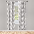 thumbnail image 4 of Ambesonne Jazz Music Window Curtains, Men with Instruments, Each 28" W x 63" L, Dark Taupe White, 4 of 4
