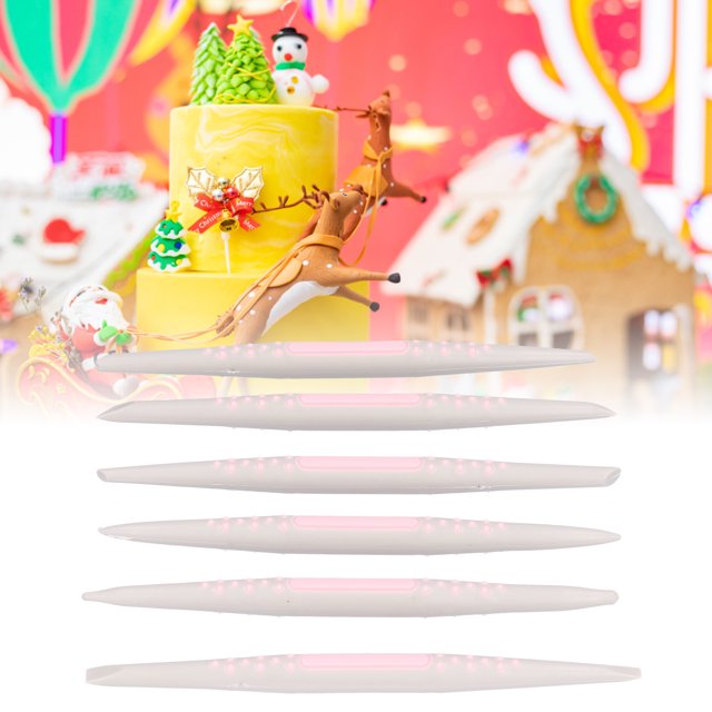 Herramientas para hornear de bricolaje, 6 piezas de pluma de grabado de fondant, pluma de grabado de fondant, herramienta de fondant, rendimiento sólido