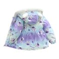 thumbnail image 4 of Hotiary 2- 10Y Toddler Little Girls Winter Warm Thickened Fleece Lined Hooded Coat Cartoon Printed Long Sleeve Zipper Jackets Coats Outerwear, 4 of 9