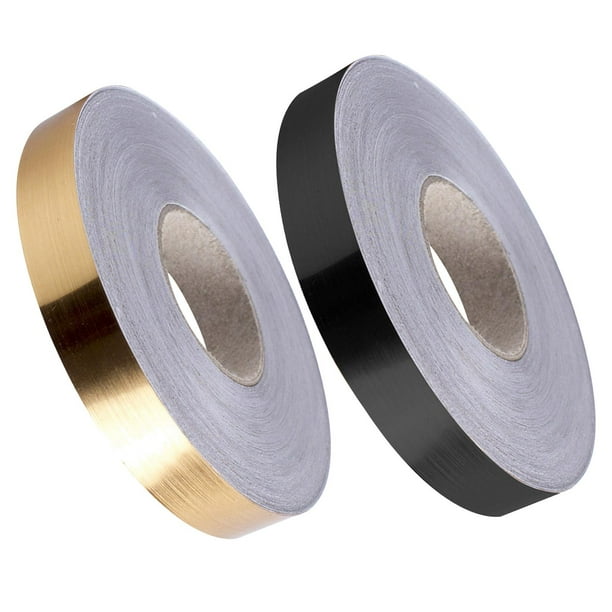 2 rollos de tiras flexibles para moldura de techo Aureate 2cm y Negro 2cm
