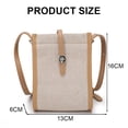 thumbnail image 2 of Retro polyester contrast phone bag belt buckle small square bag retro diagonal mini bag-apricot, 2 of 5