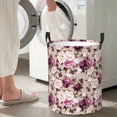thumbnail image 5 of Sikiie Rose Flowers Print Round Dirty Clothes Basket, Waterproof Standing Foldable Storage Basket, for Laundry Room, Bedroom, Bathroom Storage-Medium, 5 of 6